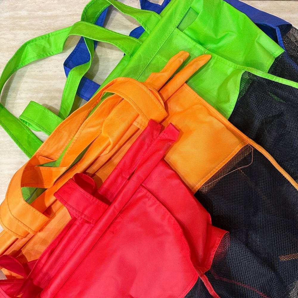 Multicolor Shopping Cart Bags (Reusable)